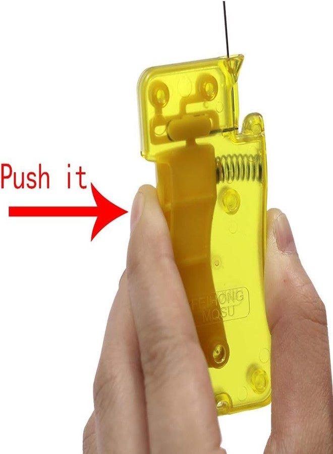 Jasol Automatic Sewing Needle Threader With 2 Pcs Plastic Needle Threader Easy Needle Threader Tool Sewing Accessories, Yellow & Red - Image 3